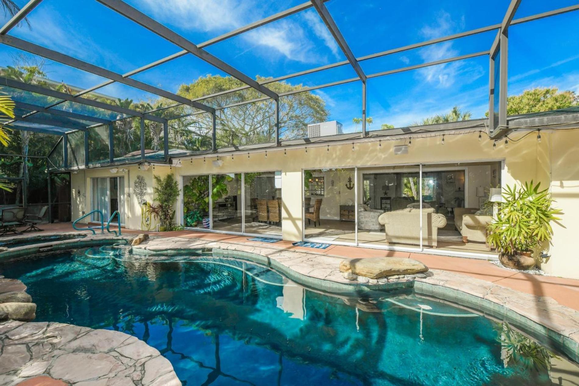Island Time - Home Wenclosed Lagoon Style Pool Spa Walk To Beach Bikes Holmes Beach Exterior foto